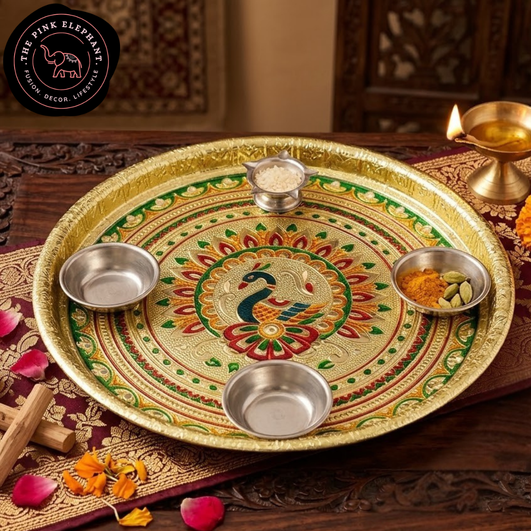 Meenakari Article Puja Thali - 11"