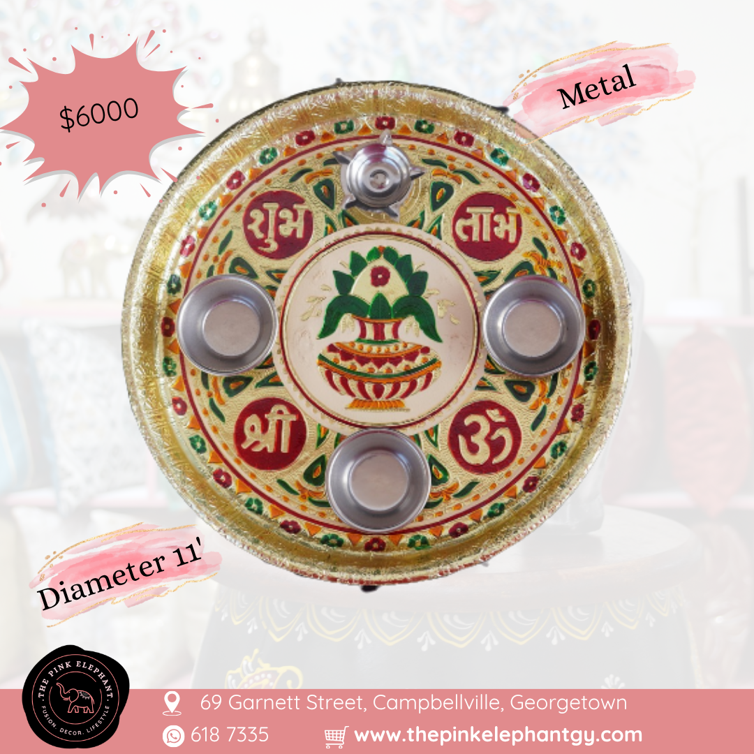 Meenakari Article Puja Thali - 11"