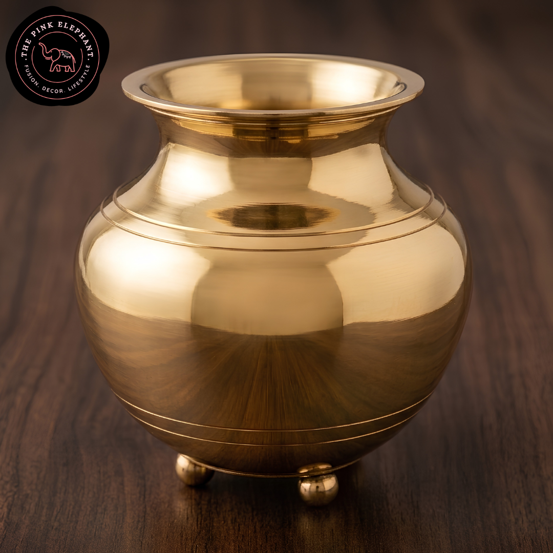 Brass Matki Lota with Legs Size 2