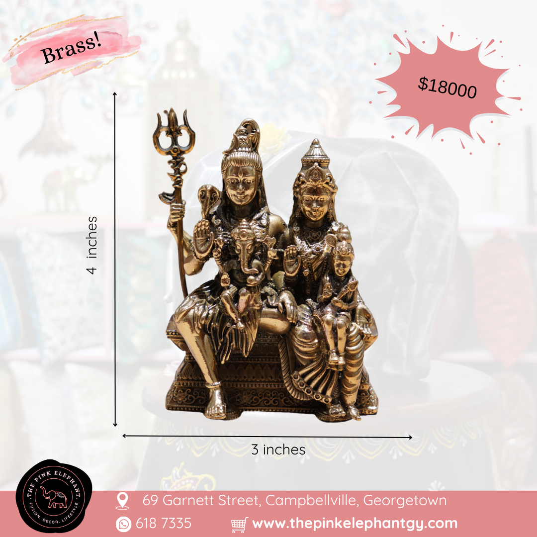 Brass Shiva Parivar Statue - Small