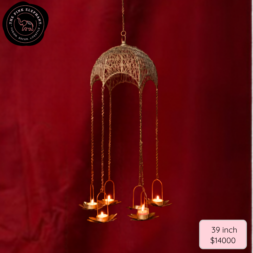 Jaali Umbrella Tealight Latkan Hanging