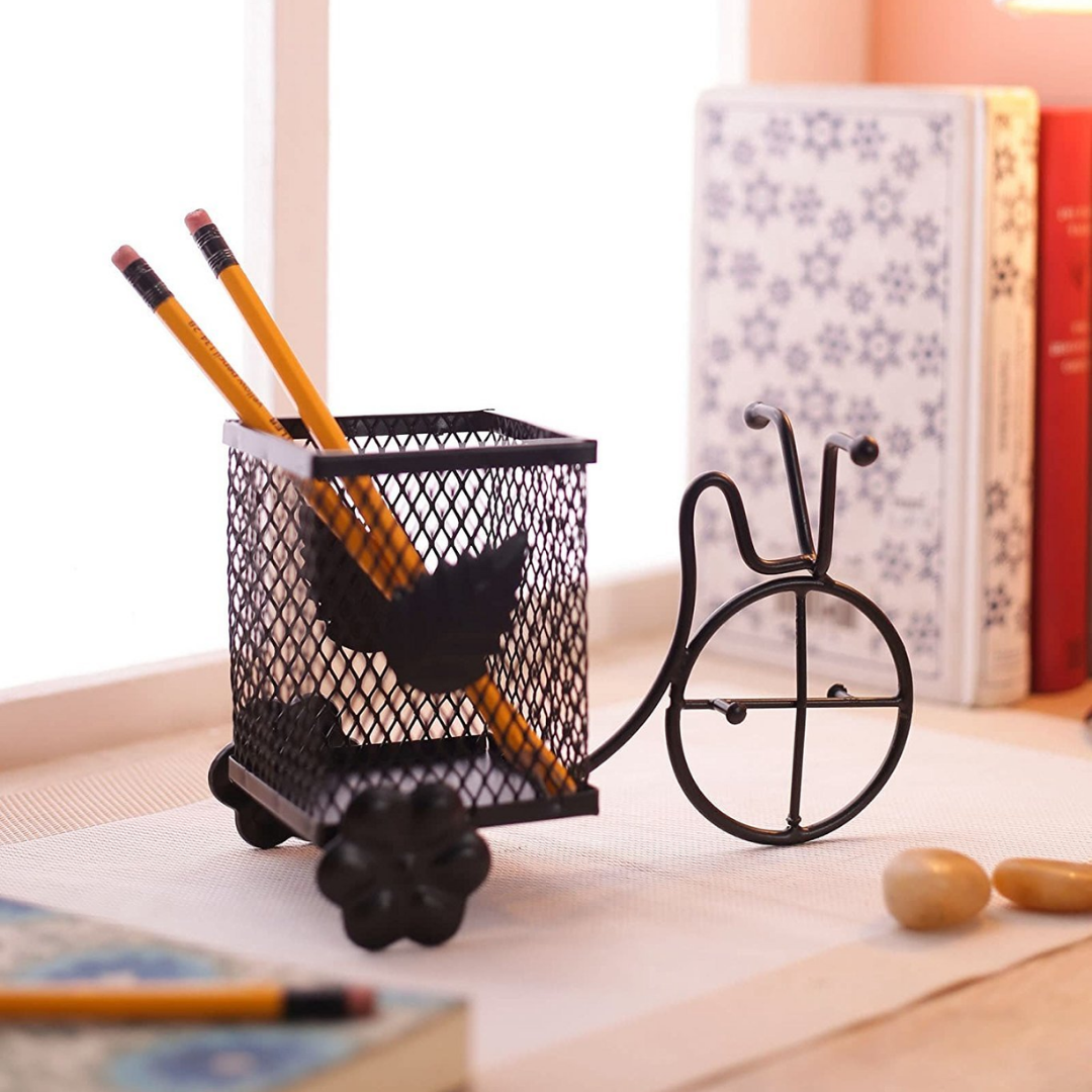 Metal Bicycle Pen Holder
