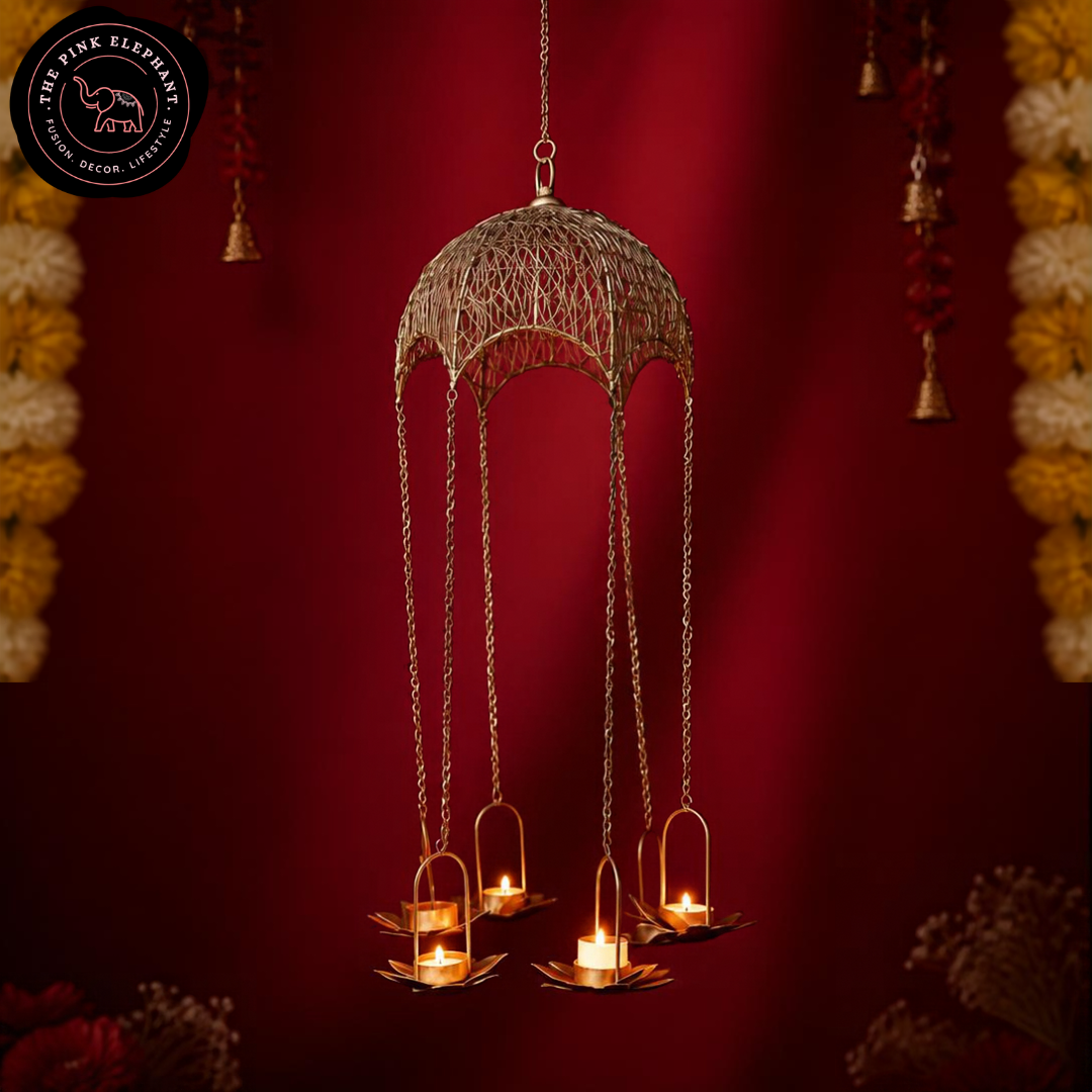 Jaali Umbrella Tealight Latkan Hanging