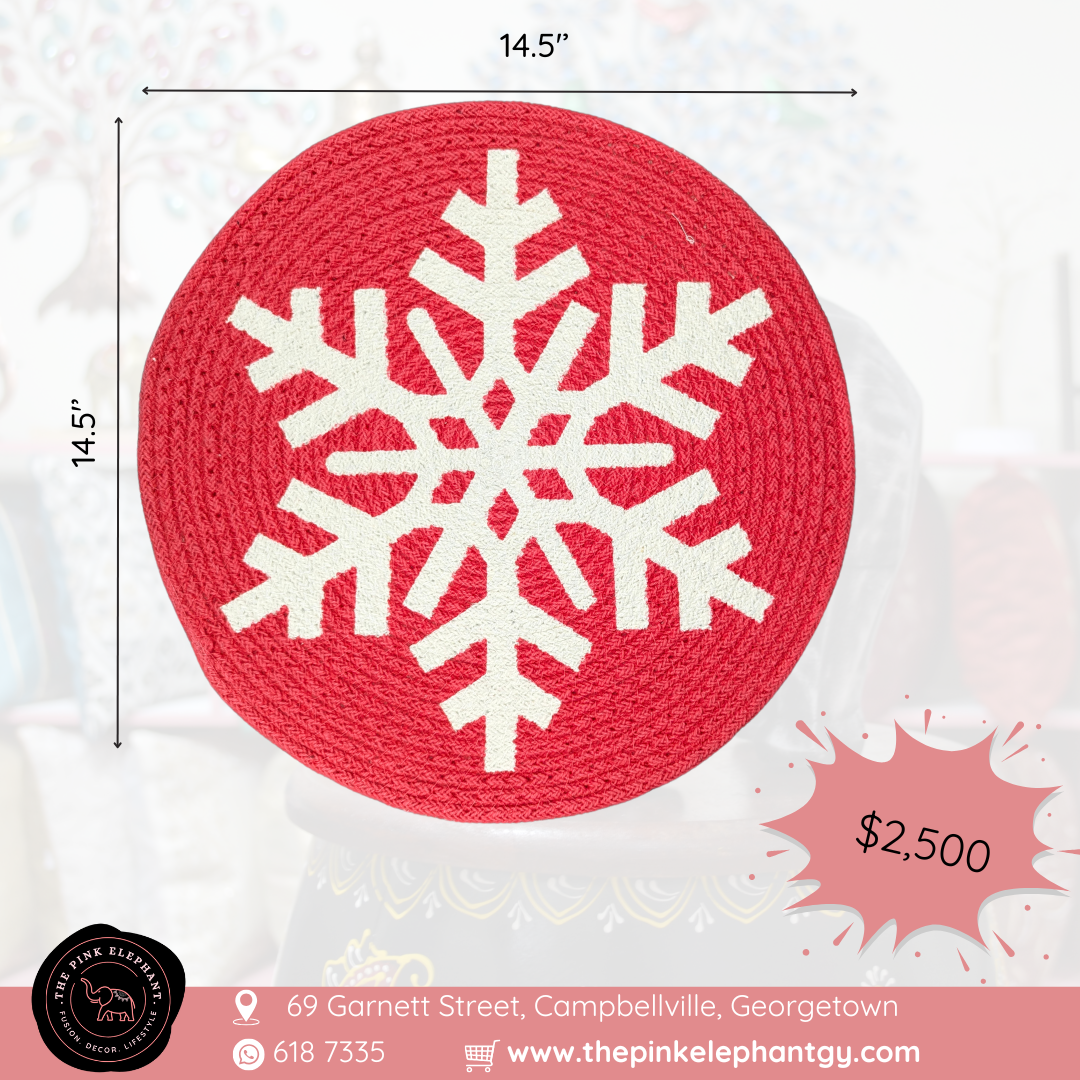 Red Snowflake Christmas Placemat