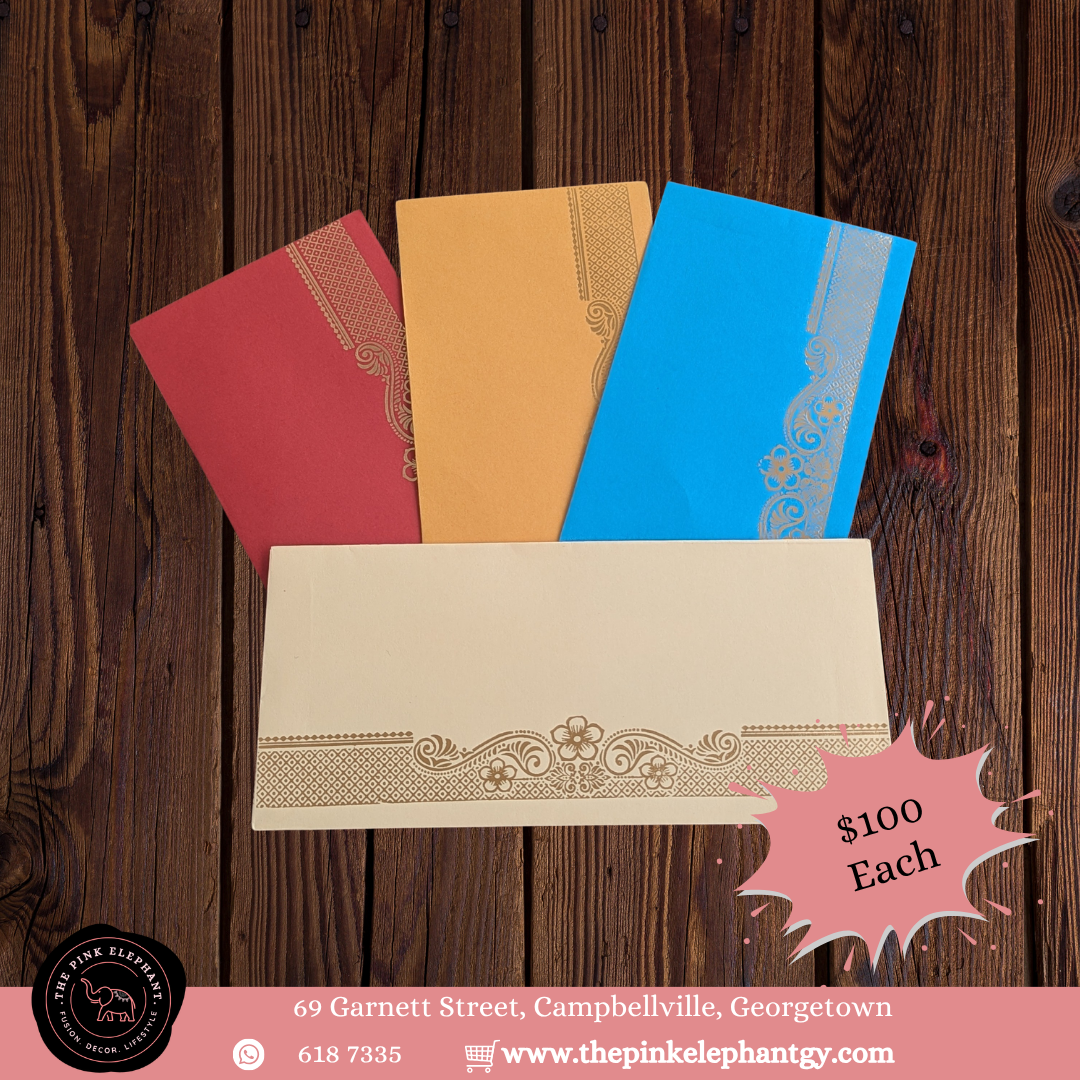 Simple Floral Embossed Envelope