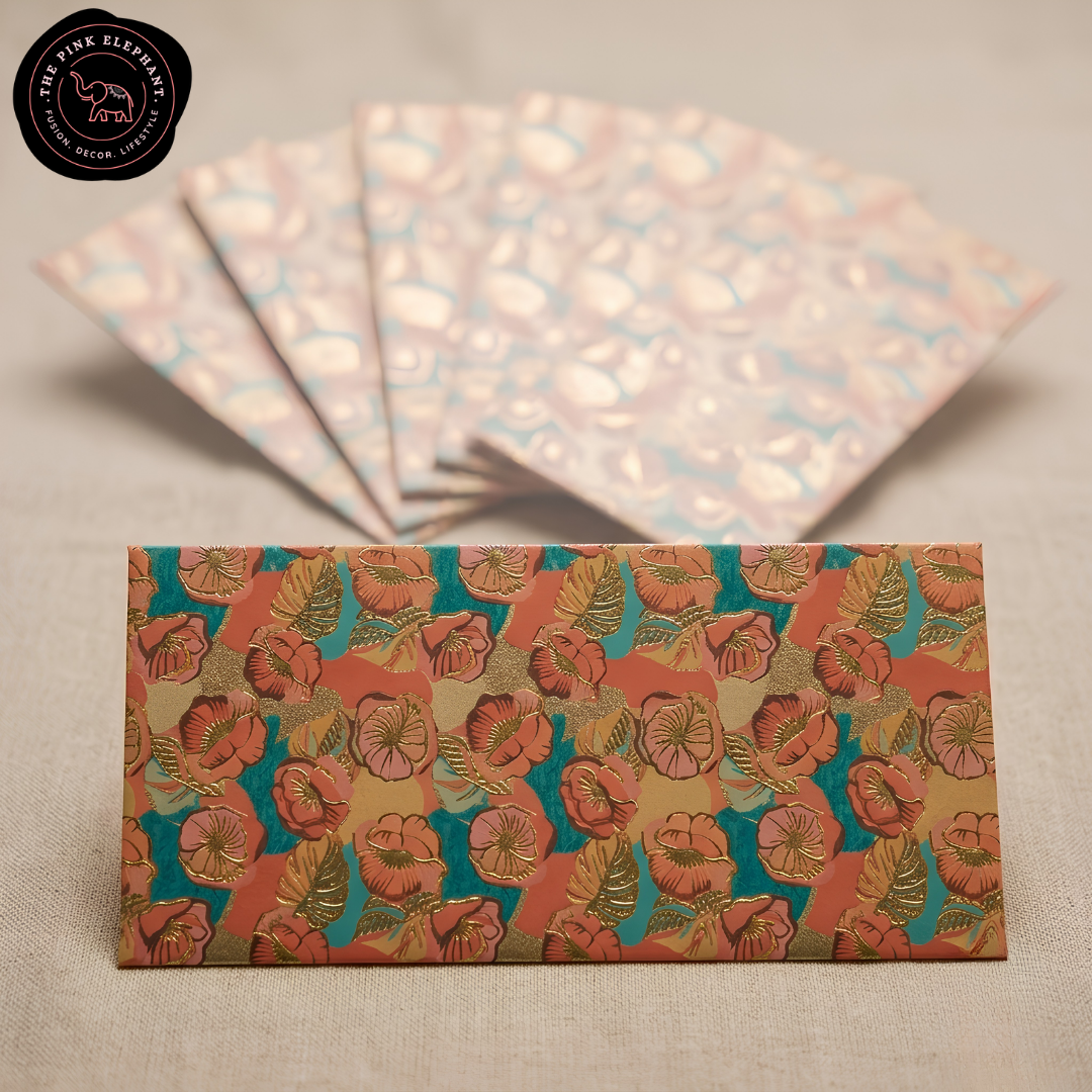 Assorted Floral Embossed Envelopes