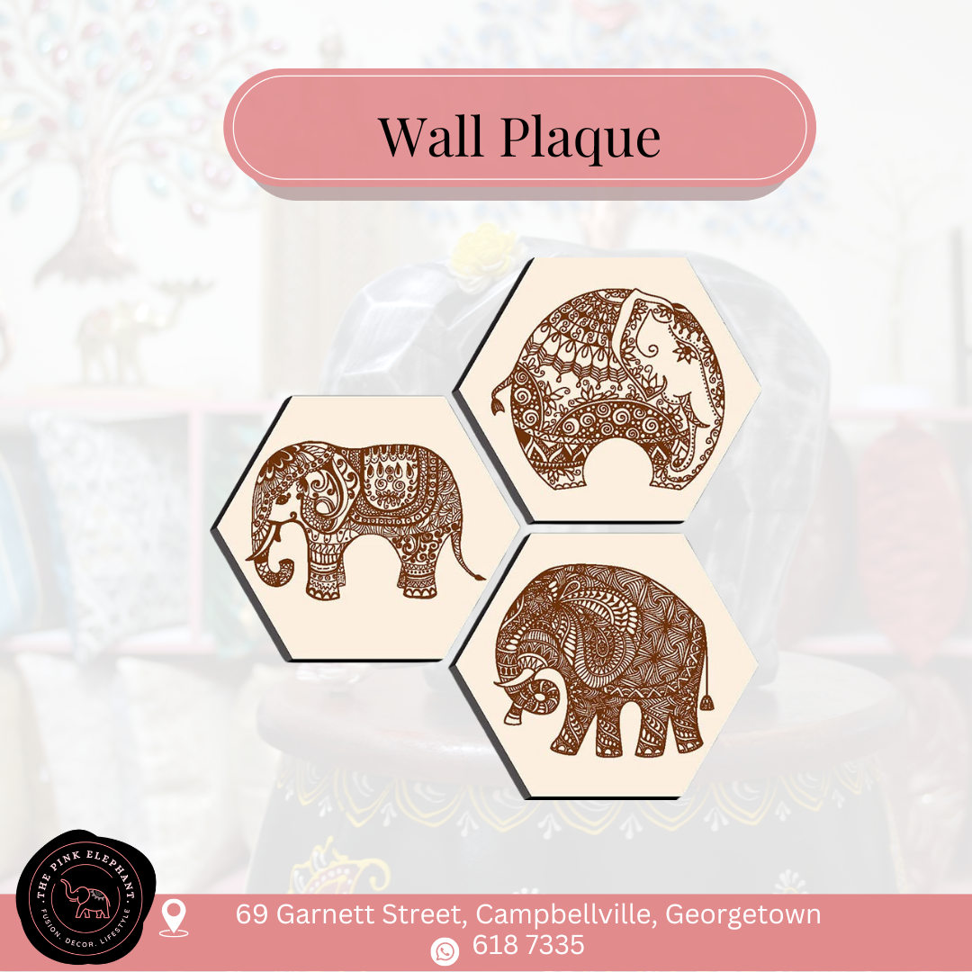 Elephant Wall Art Decor (set of 3)