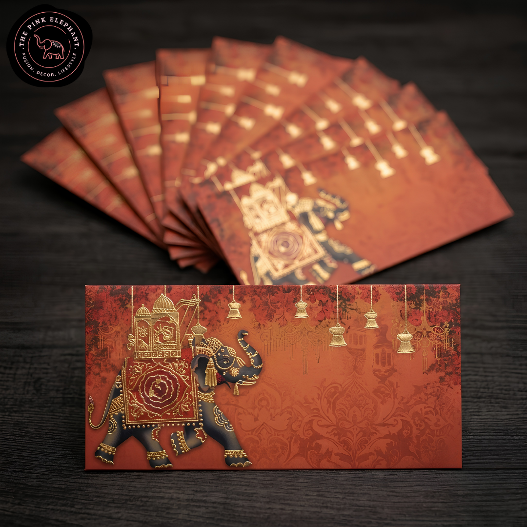 Assorted Embossed Elephant Envelopes