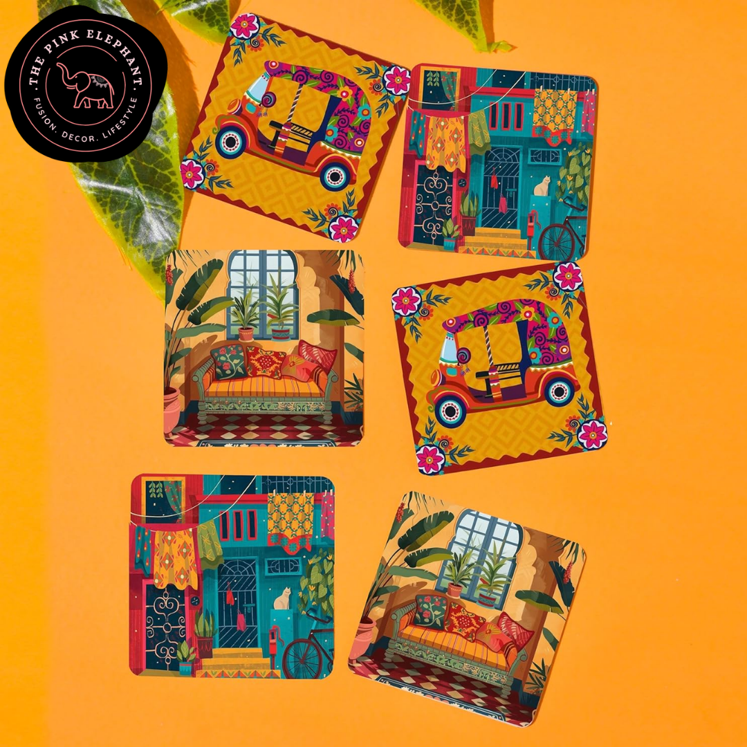 House Rickshaw Coaster Set
