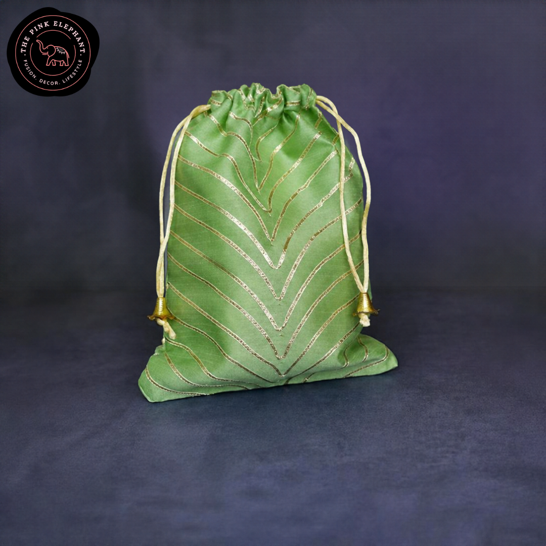 Embroidered Silk Gift Bag 7" x 9"