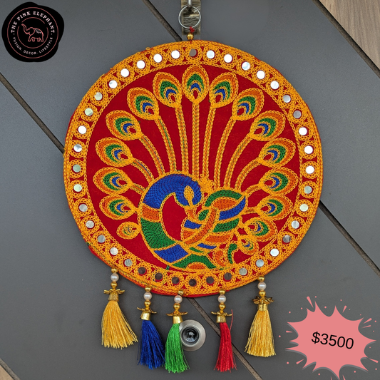 Peacock Round Wall Hanging