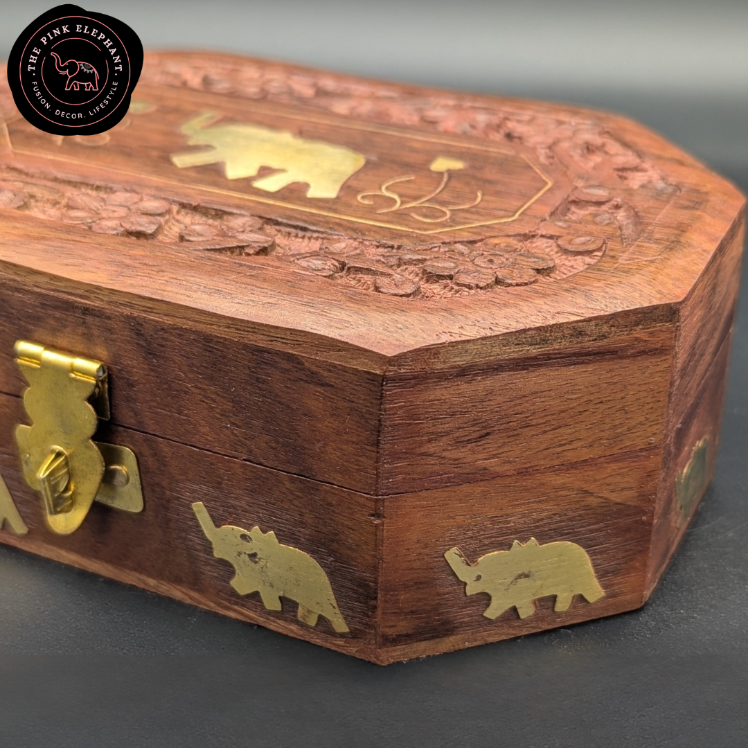 Wooden Elephant Jewel Boxes