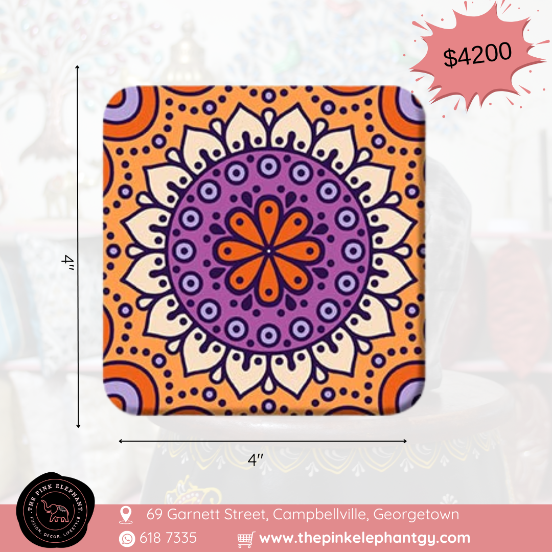 Colourful Mandala Coaster Set