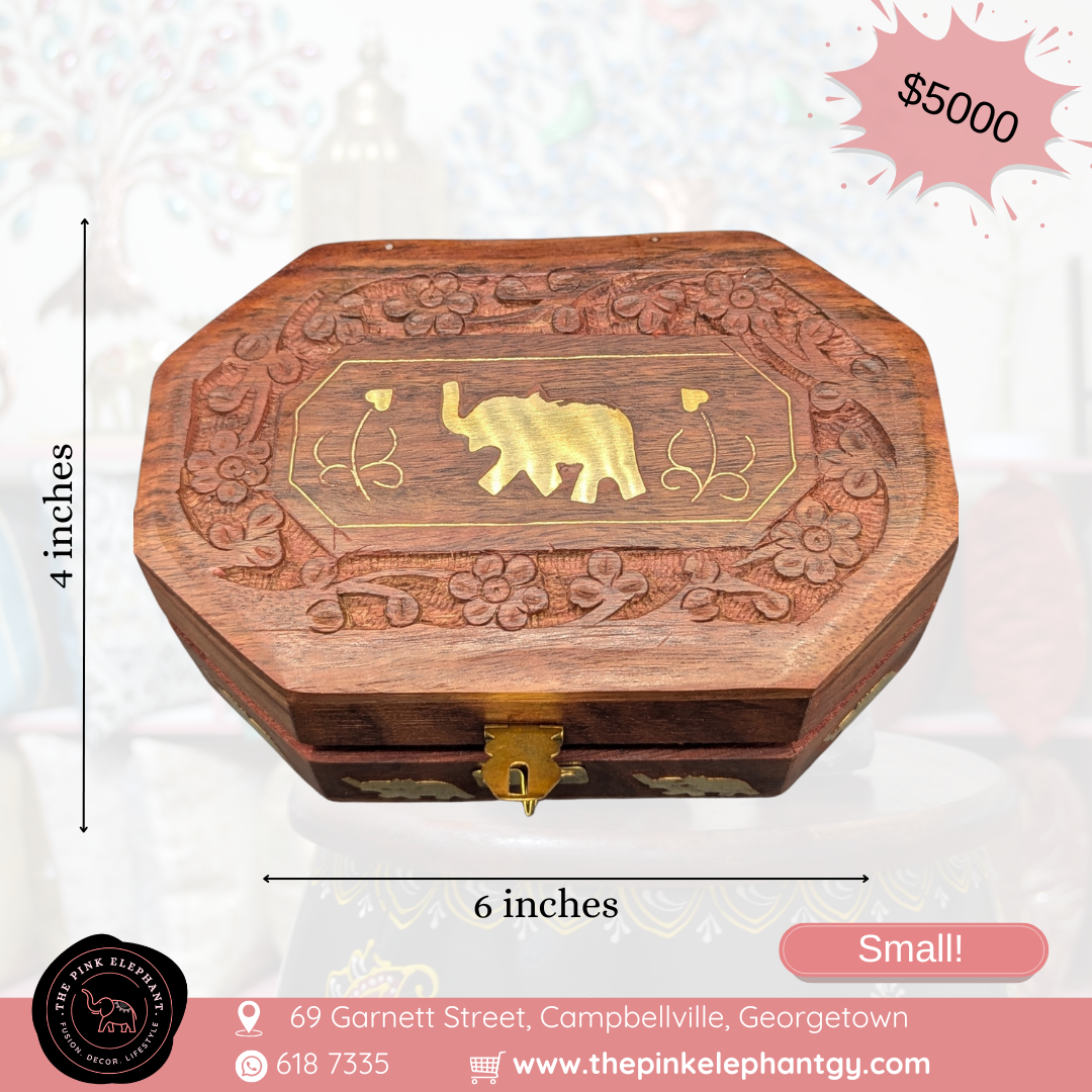 Wooden Elephant Jewel Boxes