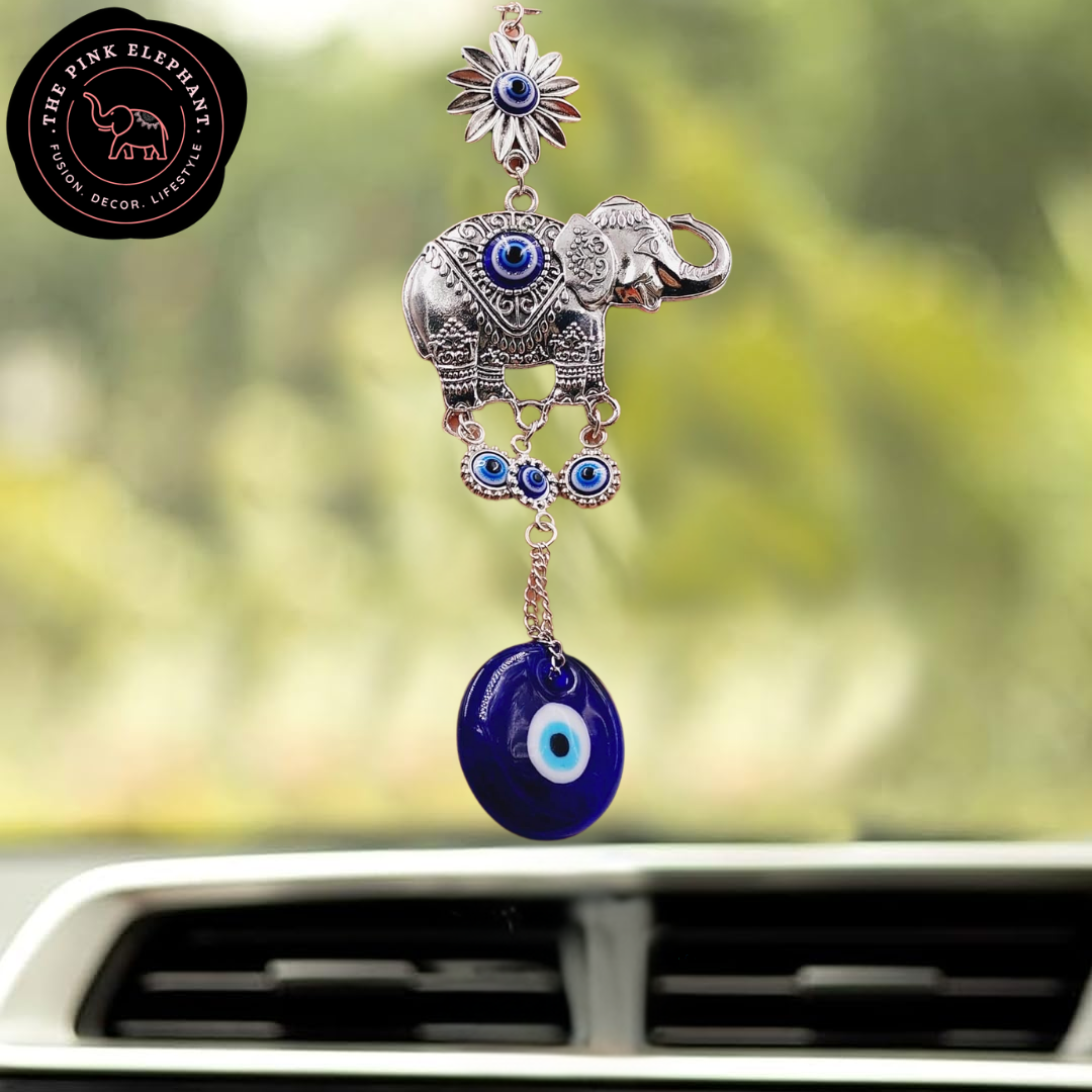 Evil Eye Elephant Star Windchime