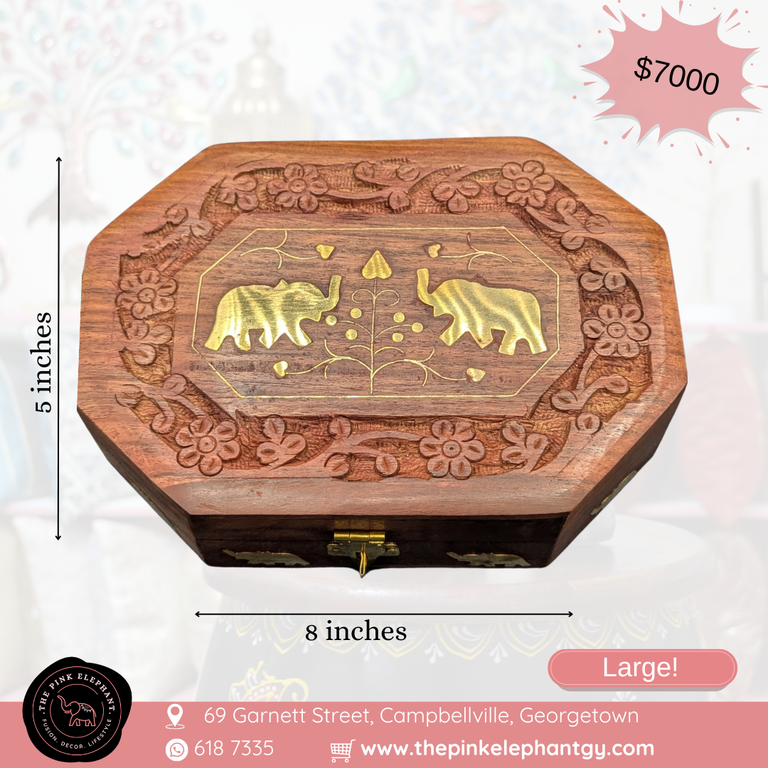 Wooden Elephant Jewel Boxes