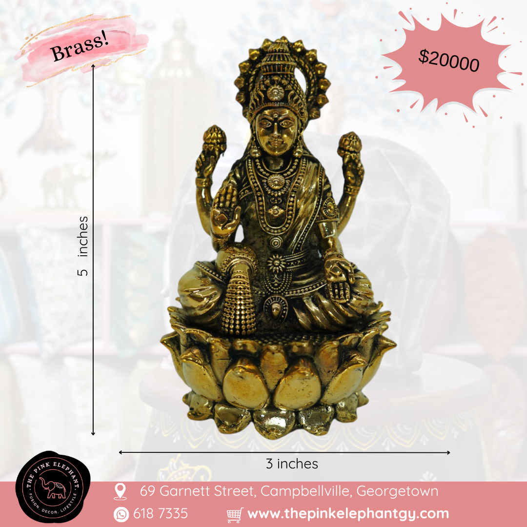 Brass Saraswati Lakshmi Ganesh Trio - Separate