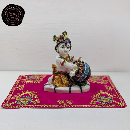 Pink Puja Aasan Cloth-12"
