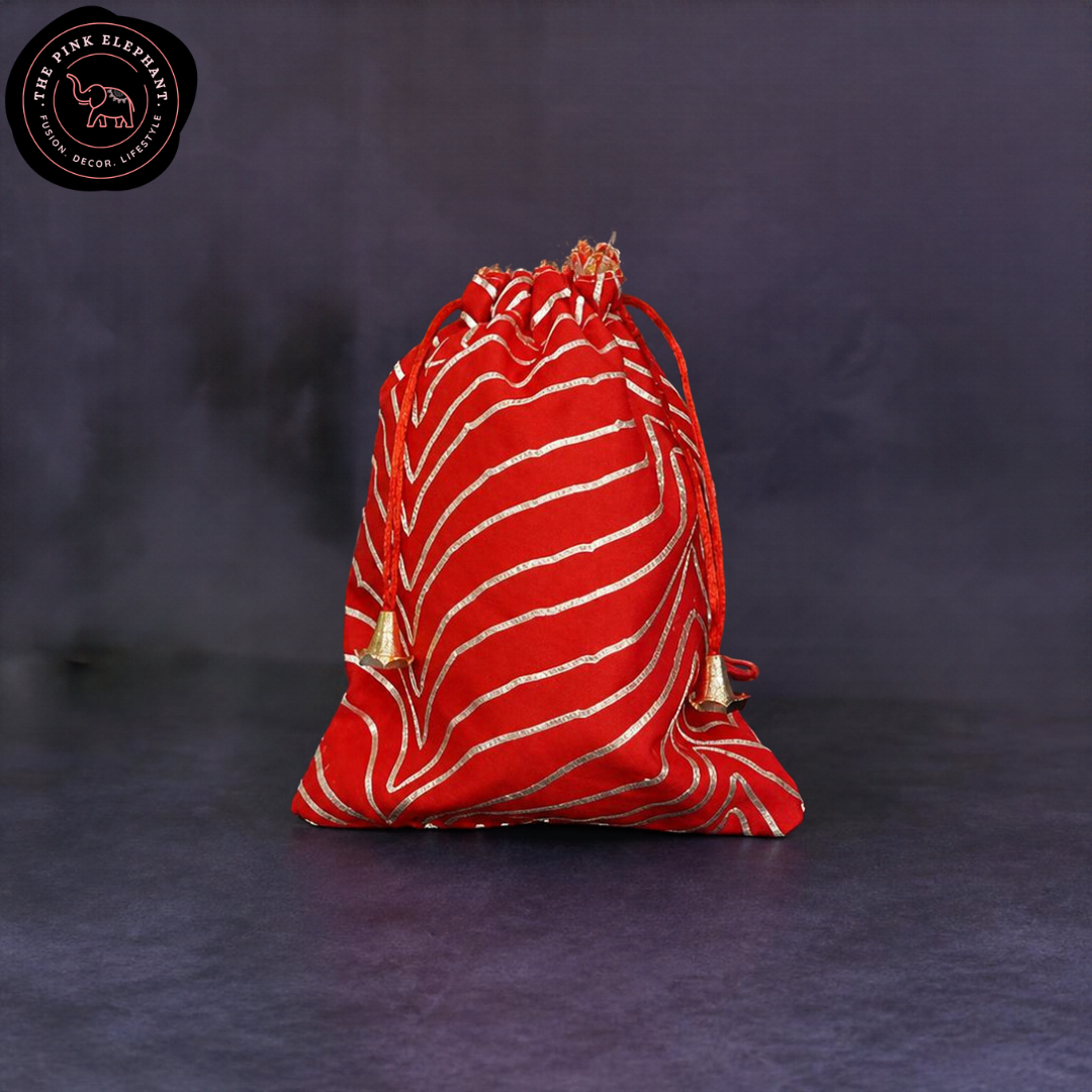 Embroidered Silk Gift Bag 7" x 9"