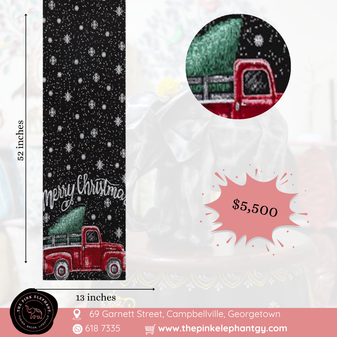 Black X-Mas Table Runner