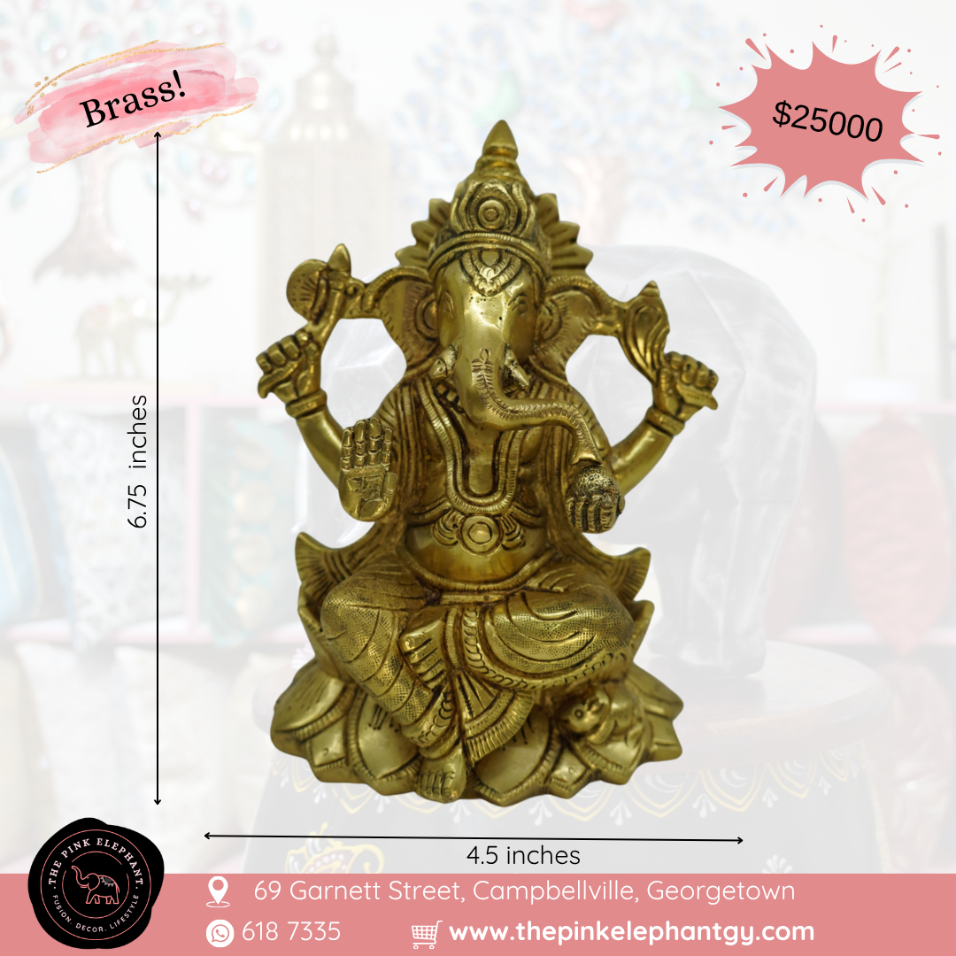 Brass Laxmi Ganesh Statue Pair/Single Gold Finish