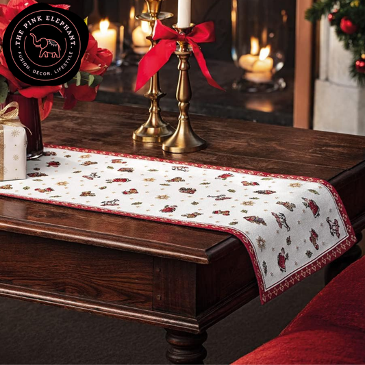 White Christmas Table Runner