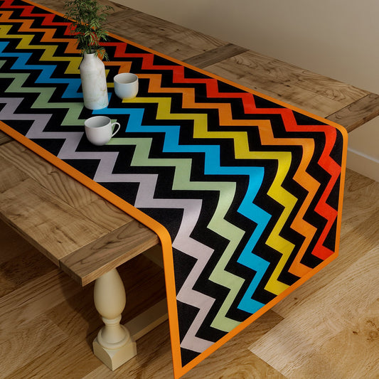 Rainbow Chevron Table Runner