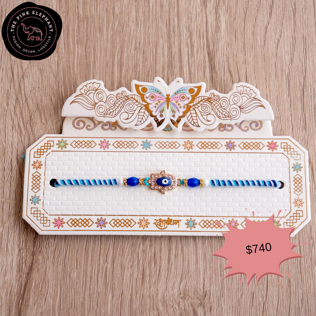 Sparkling Hamsa Evil Eye Rakhi 879