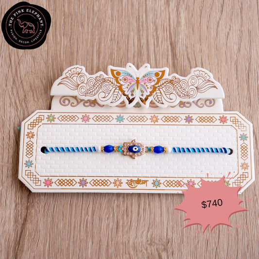 Sparkling Hamsa Evil Eye Rakhi 879