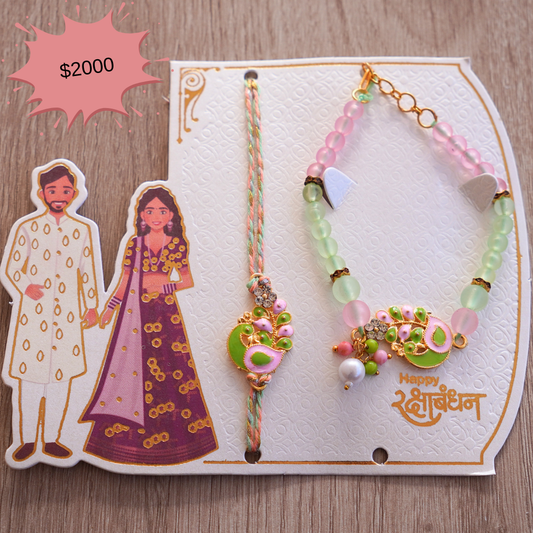 Vibrant Morni Bhaiya Bhabhi Rakhi Set 2 921