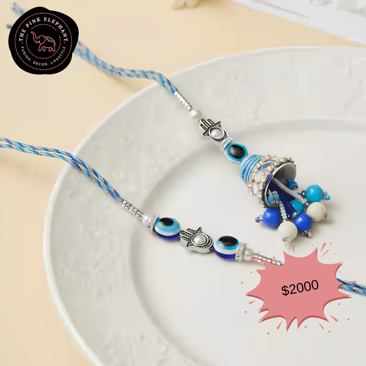 Divine Nazar Bonds Bhaiya Bhabi Rakhi Set 2 - 971