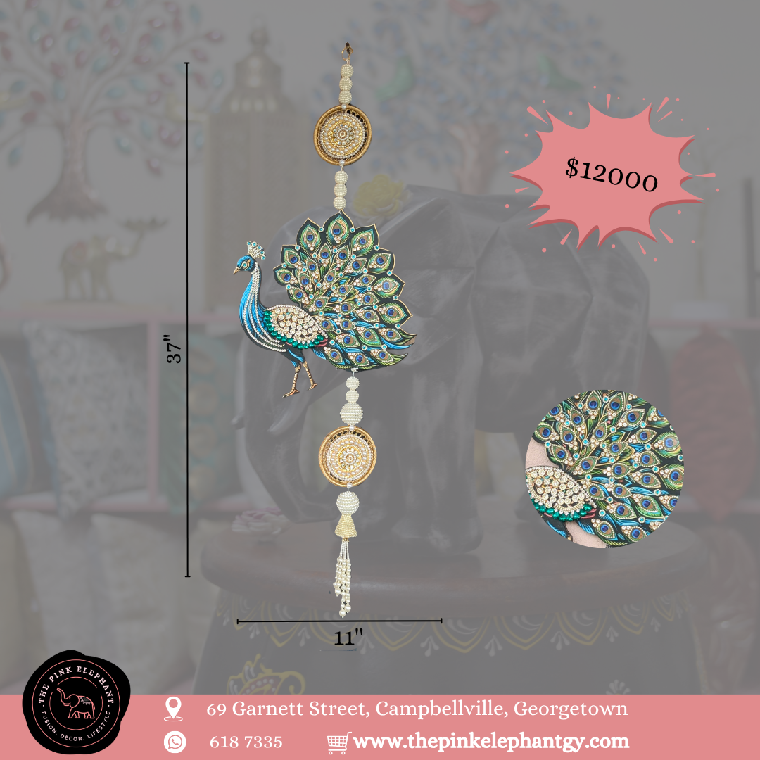 Bejeweled Peacock Hanging