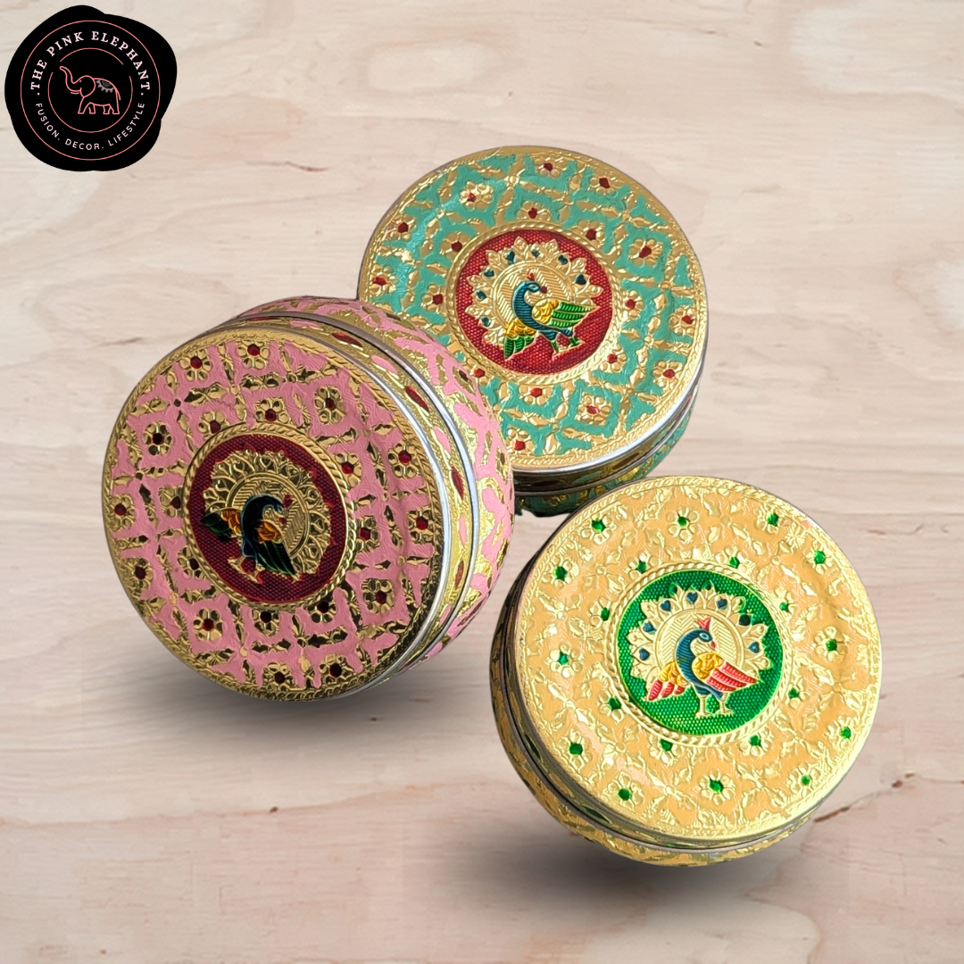 Multicolored Peacock Jewel/Storage Container