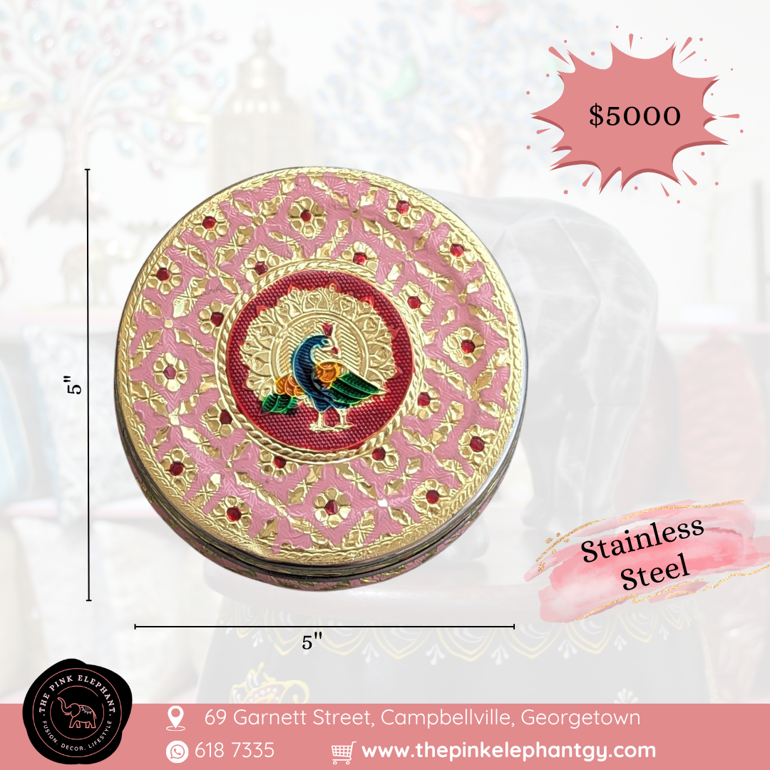 Multicolored Peacock Jewel/Storage Container