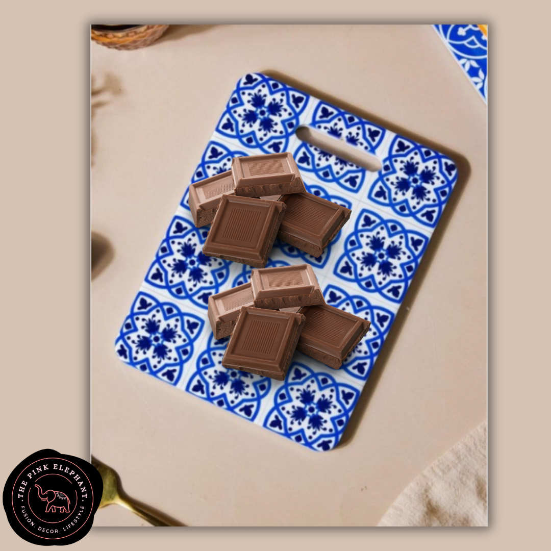 Decorative Blue Ceramic Trivet