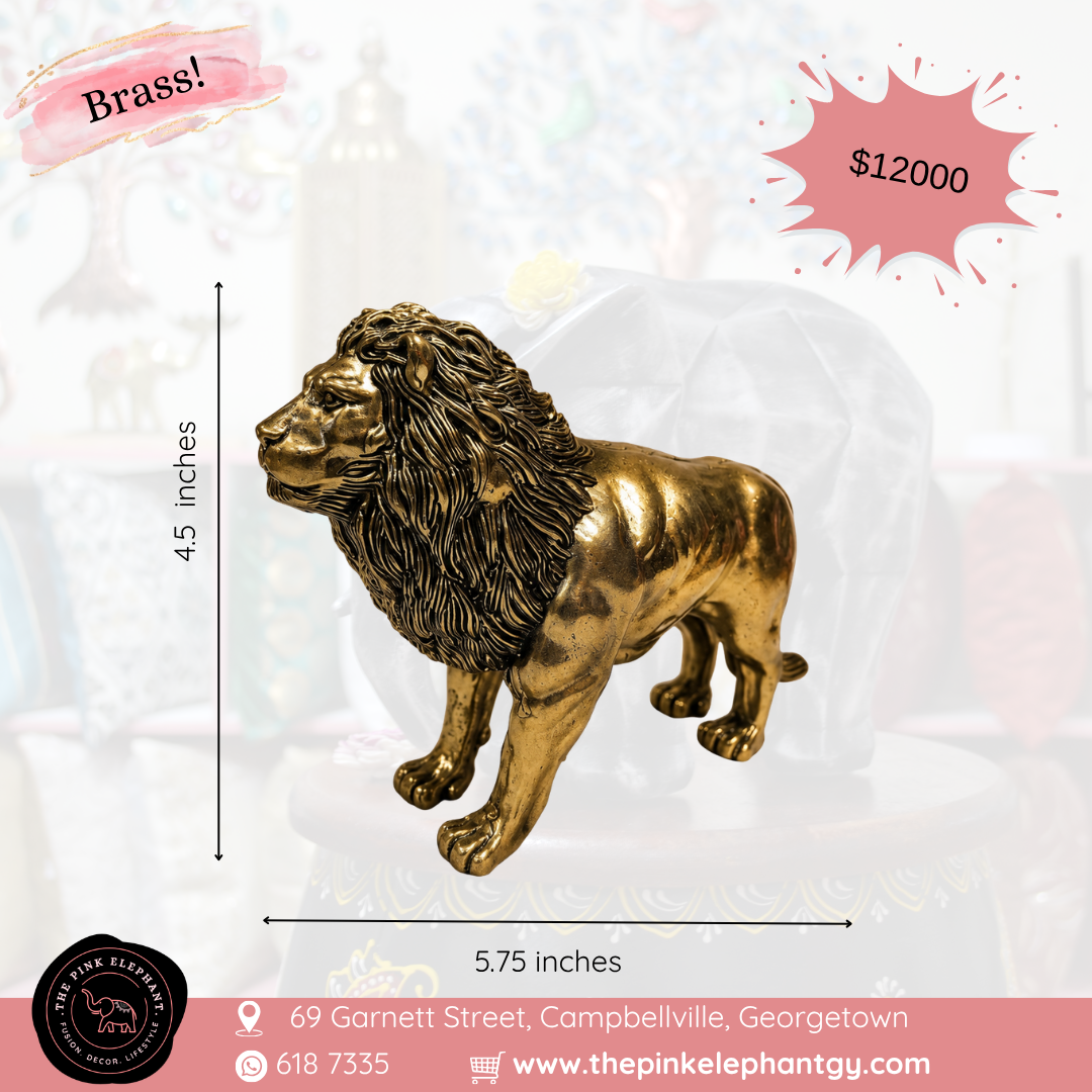 Brass Golden Lion Statue