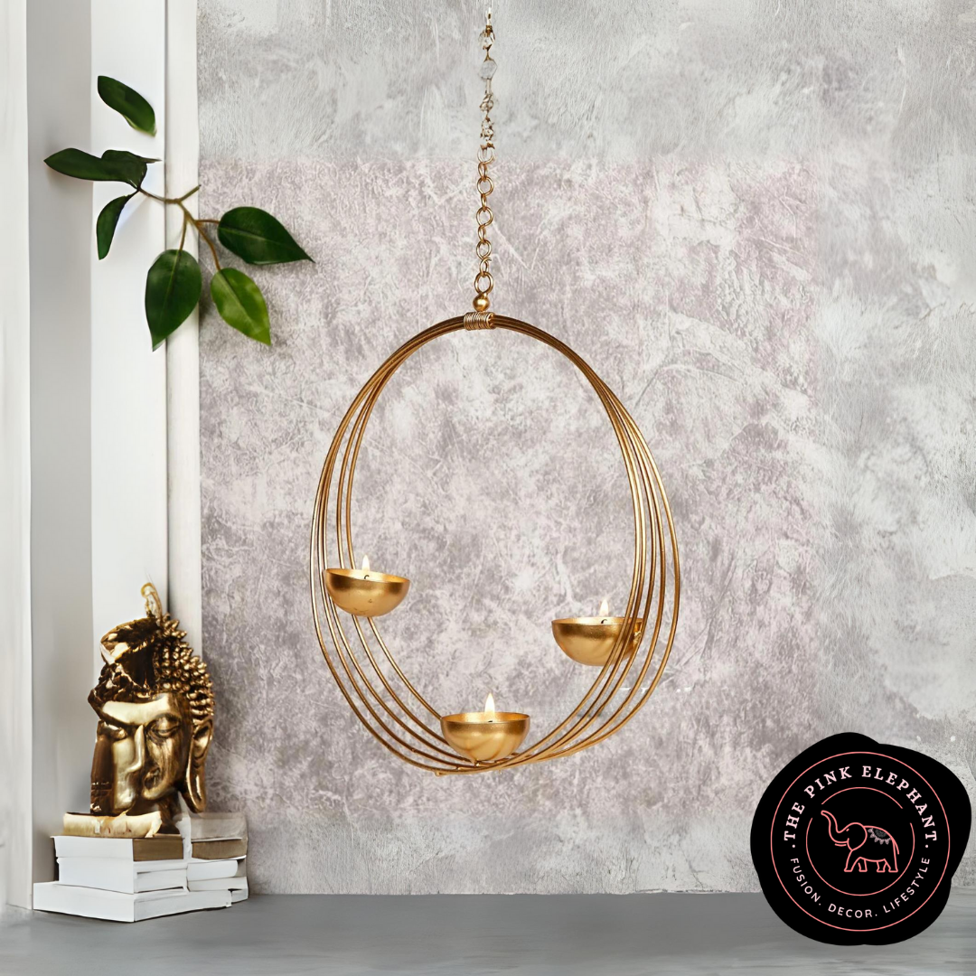 Round Hanging Tealight Holder