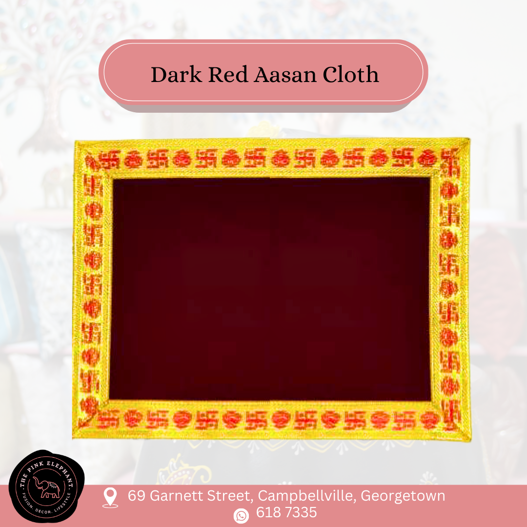 Dark Red Velvet Puja Cloth