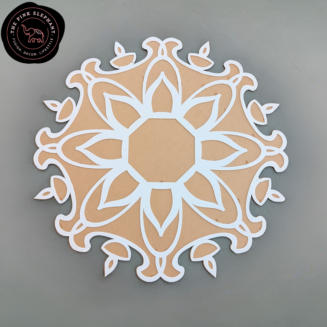 MDF Rangoli Stencil - Diya 24 inch