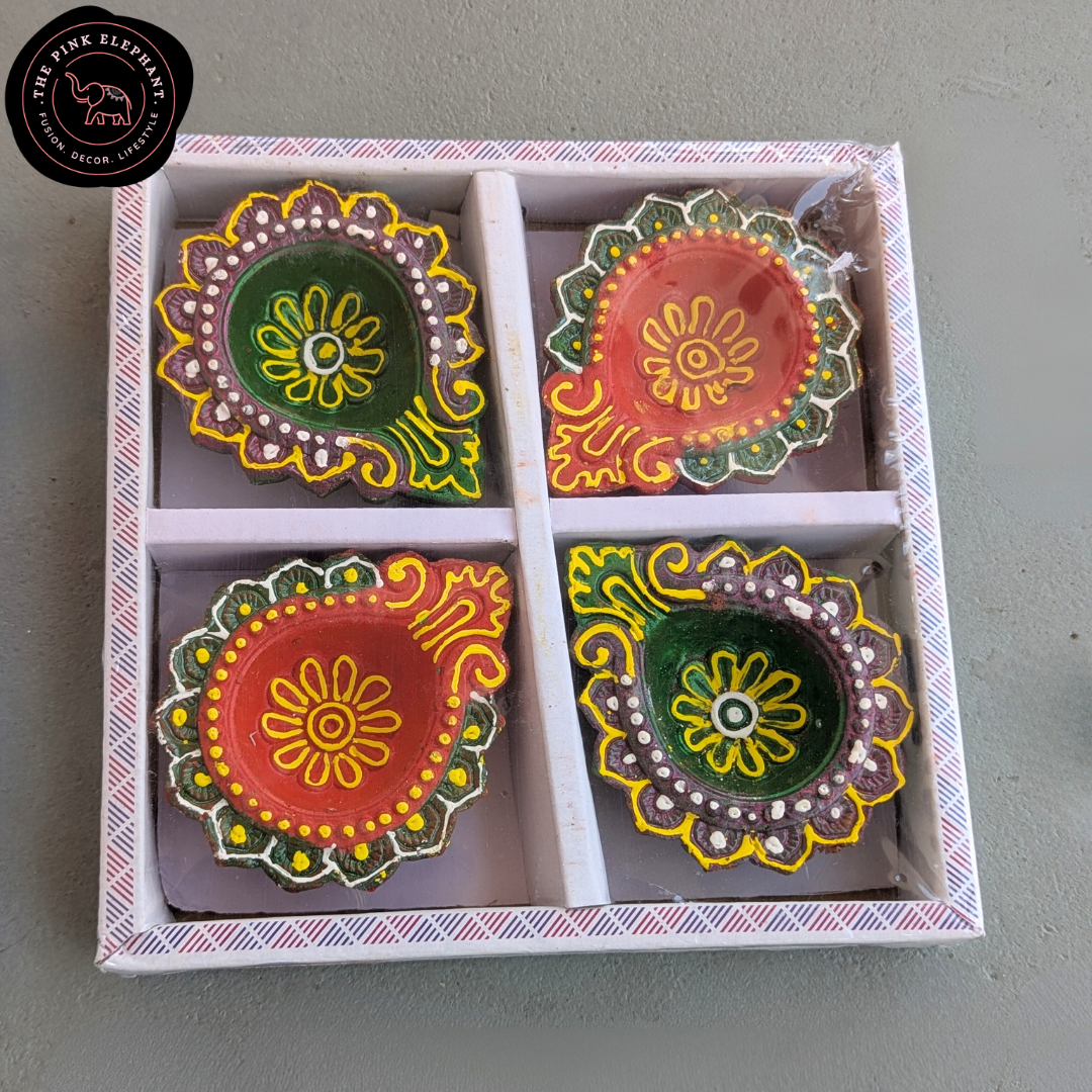 Terracotta Sitar Diya Set 4 D41