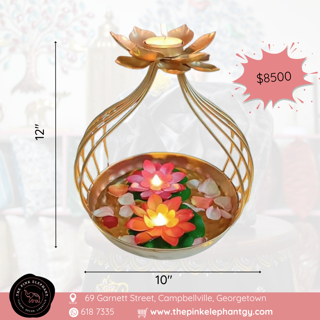 Double Lotus Top Tealight Urli