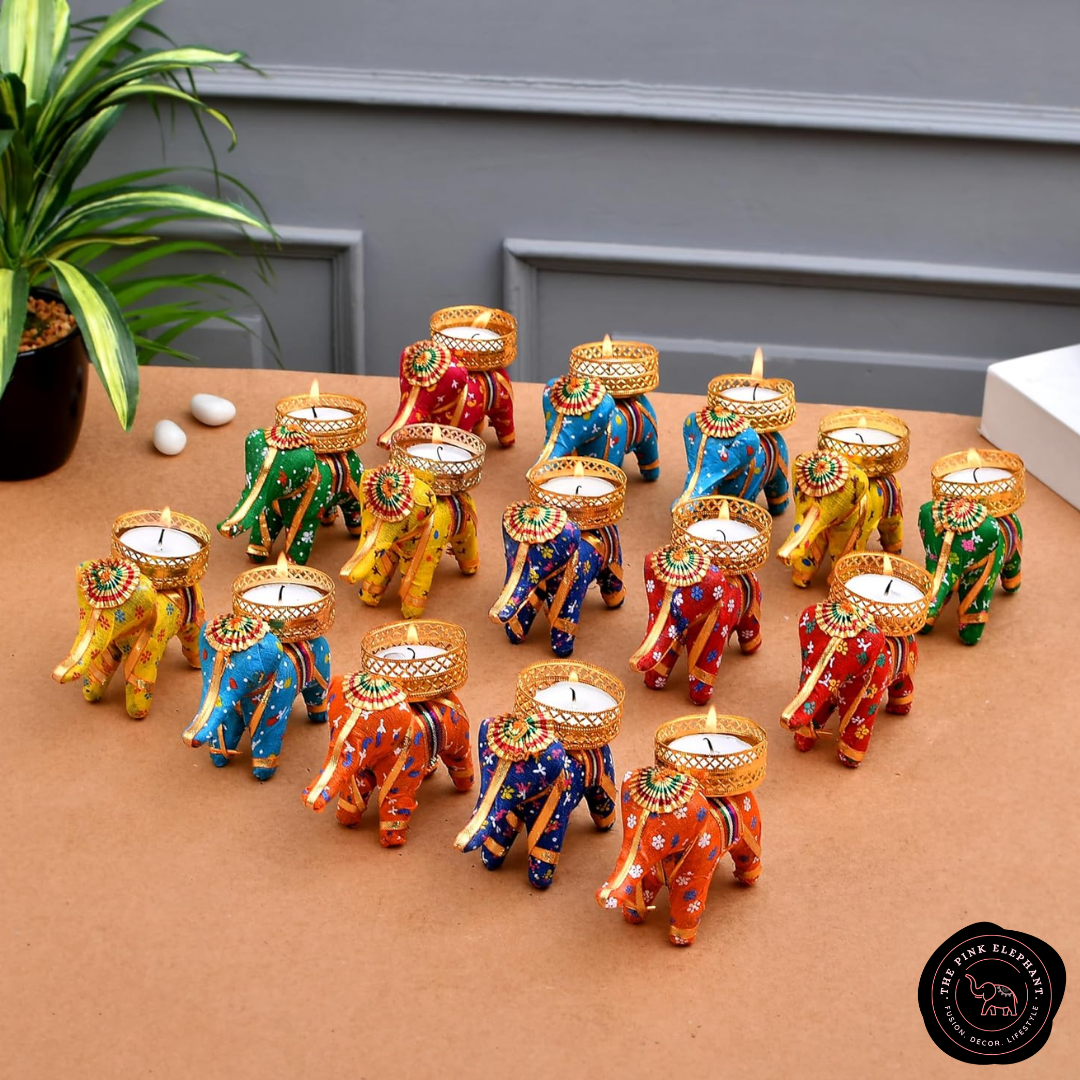 Handmade Elephant Tealights - Assorted Colours