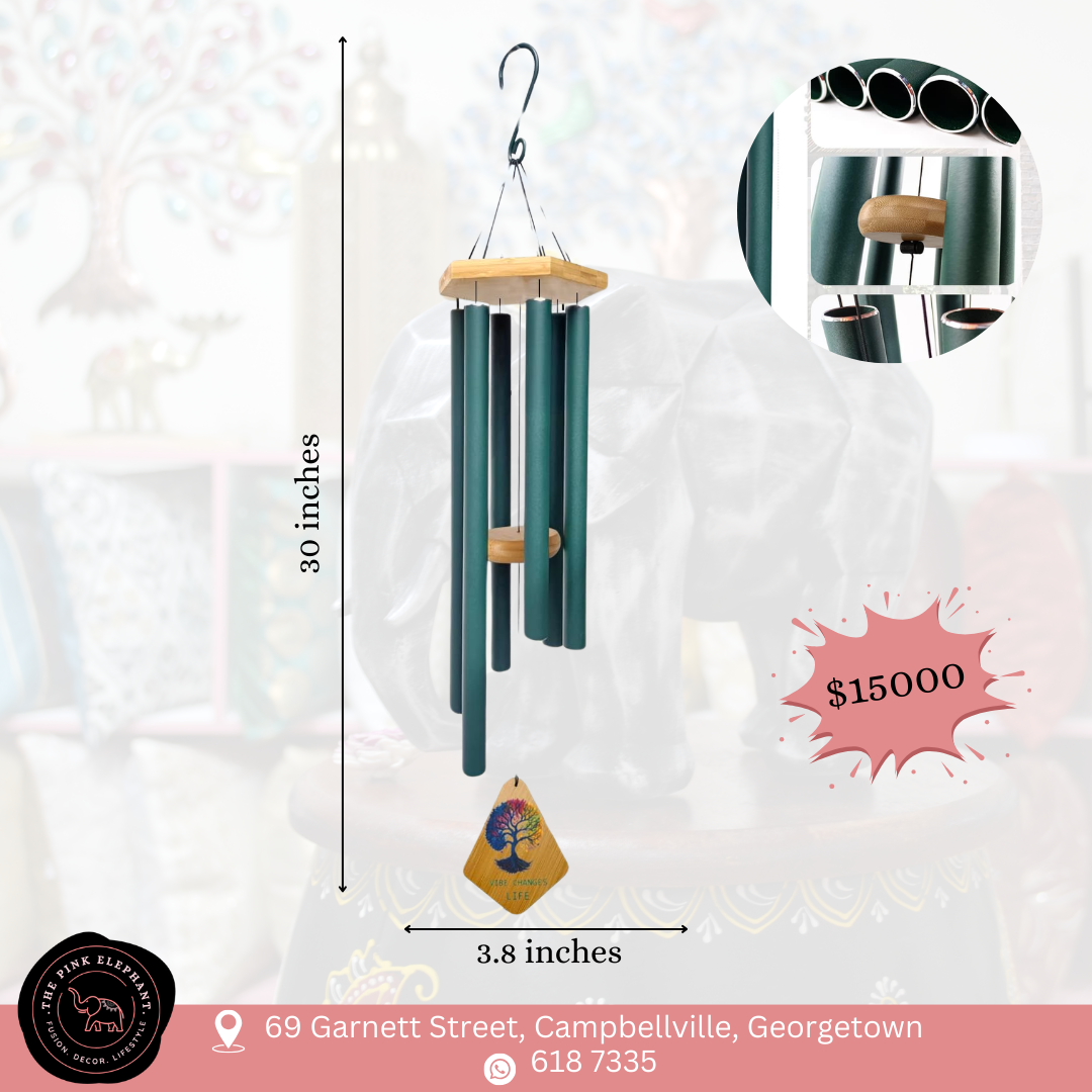 Green Wooden Flute Windchimes