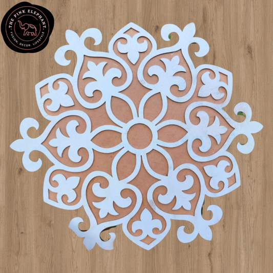 MDF Rangoli Stencil - Fleur de Lis 16 inch