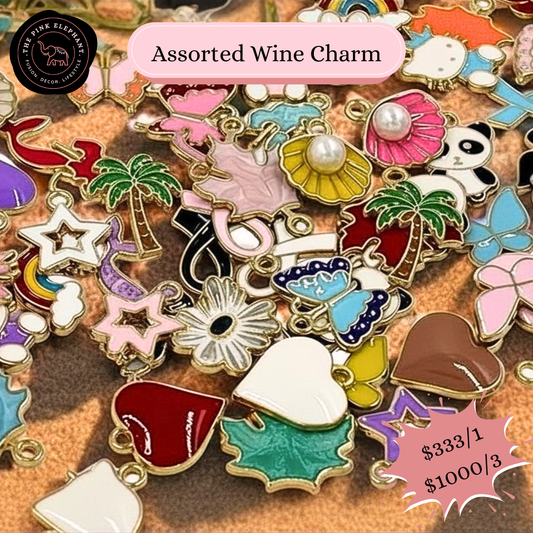 Gold Wine Charms