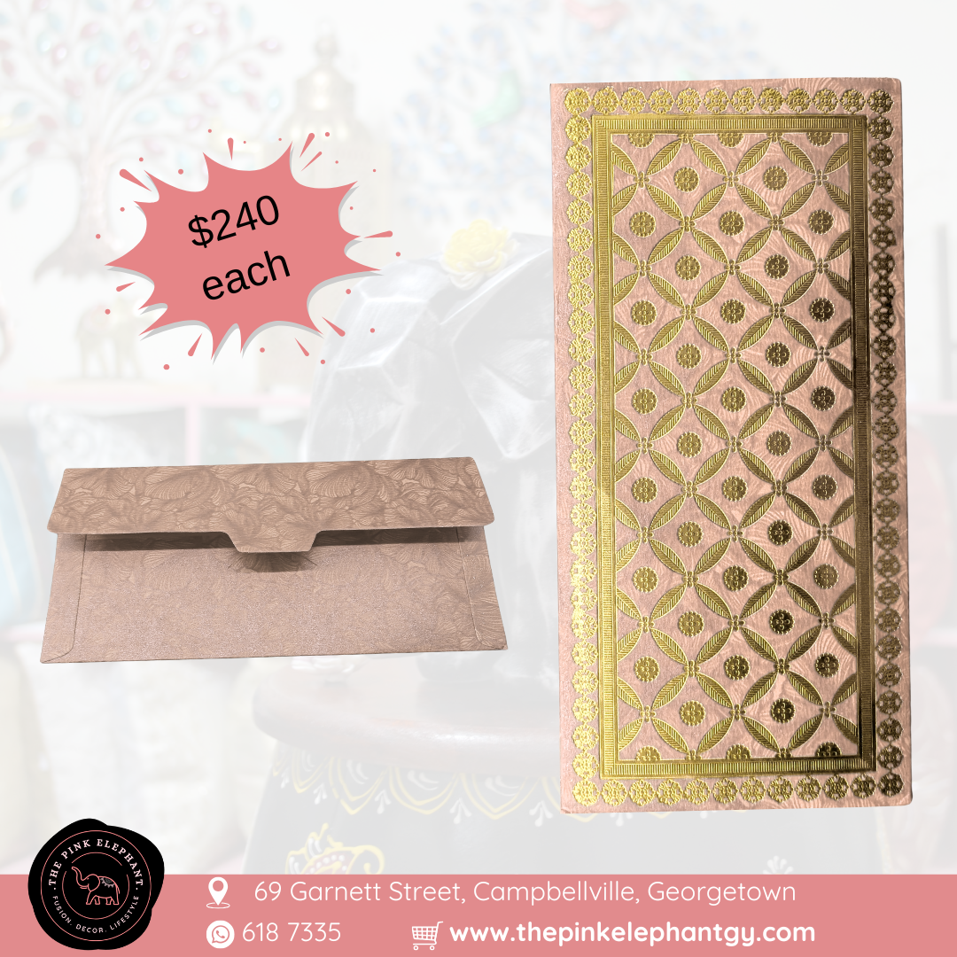Decorative Money Envelopes- Gold Embossed Geometric