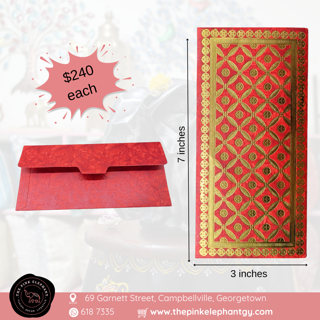 Decorative Money Envelopes- Gold Embossed Geometric