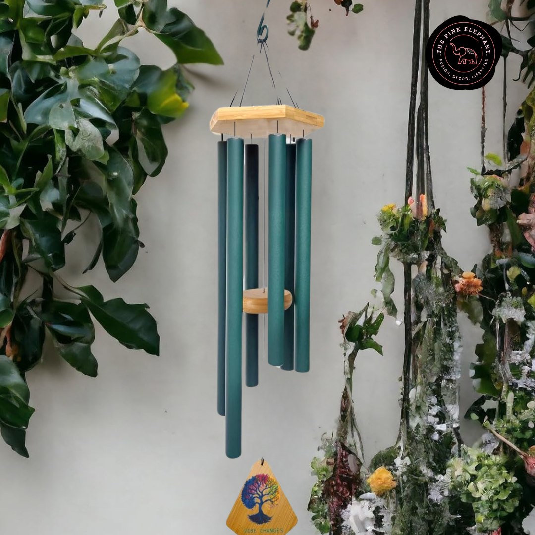 Green Wooden Flute Windchimes