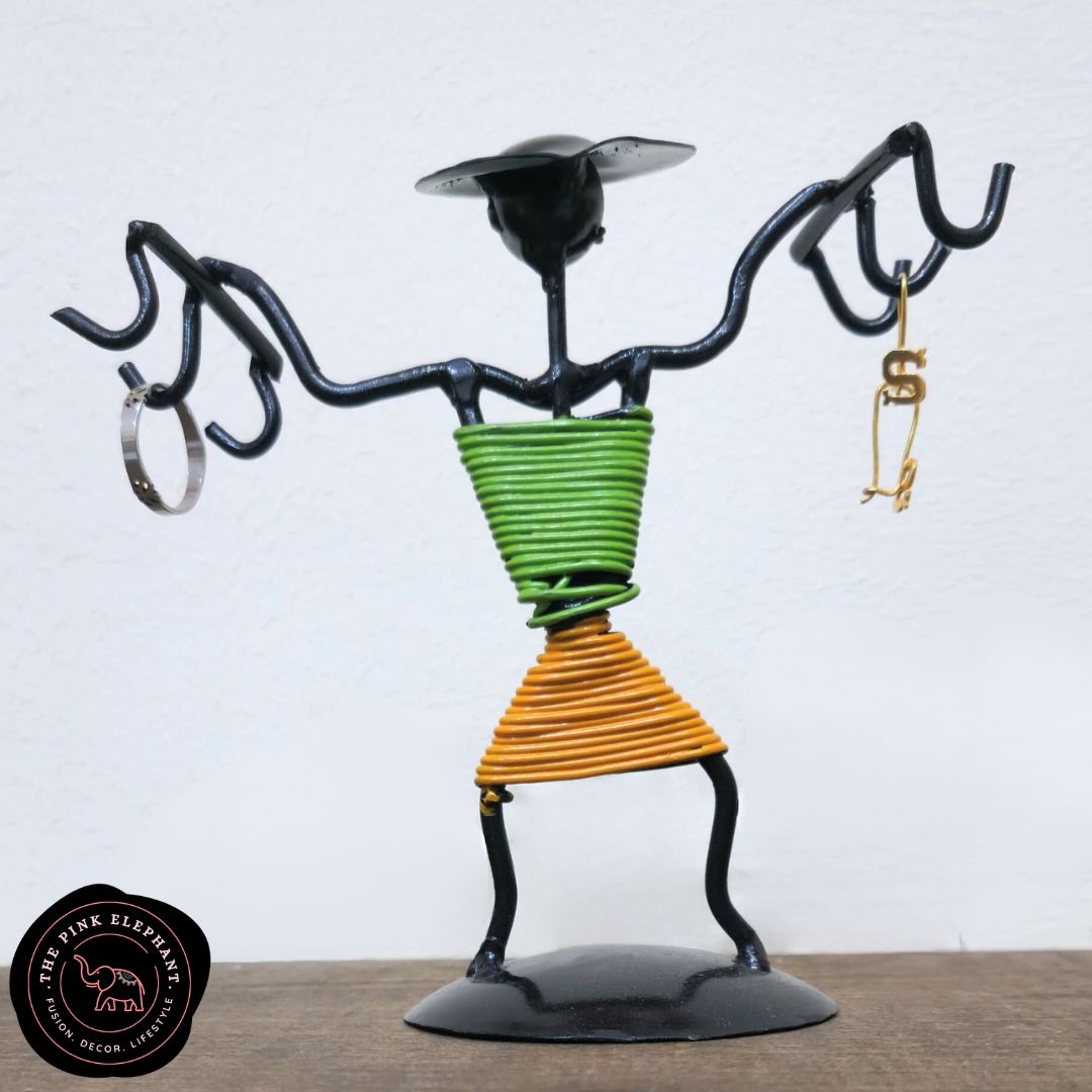 Green & Yellow Jewel Stand