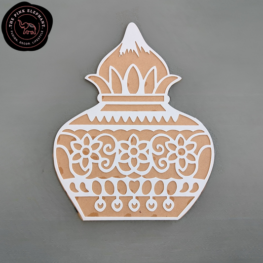 MDF Rangoli Stencil - Kalash Matki 12"